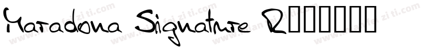 Maradona Signature R字体转换